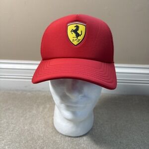 F1 Scuderia Ferrari Team Adult Unisex Trucker Hat Red Puma Brand